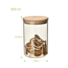 honey glass jar with bamboo cap recyclableglassjar Storage-57S